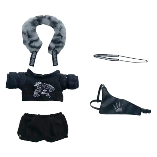 niannyyhouse 20cm Puppe Kleidung Schal Top Hosen Unterhemd Kopfschmuck Alten Stil Coole Outfit 8 "Plüsch Puppe Dress Up von niannyyhouse