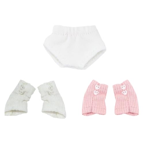 niannyyhouse BJD OB11 Puppenkleider, weiße Unterwäsche mit 2 Stück hohlen Socken, Maßstab 1/12 (A1) von niannyyhouse