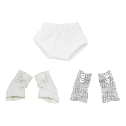 niannyyhouse BJD OB11 Puppenkleider, weiße Unterwäsche mit 2 Stück hohlen Socken, Maßstab 1/12 (A2) von niannyyhouse