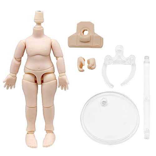 niannyyhouse DOD 10cm Doll Action Figures Body Suitable for 1/12 BJD Dolls Head (Milky White-Standard Package A) von niannyyhouse