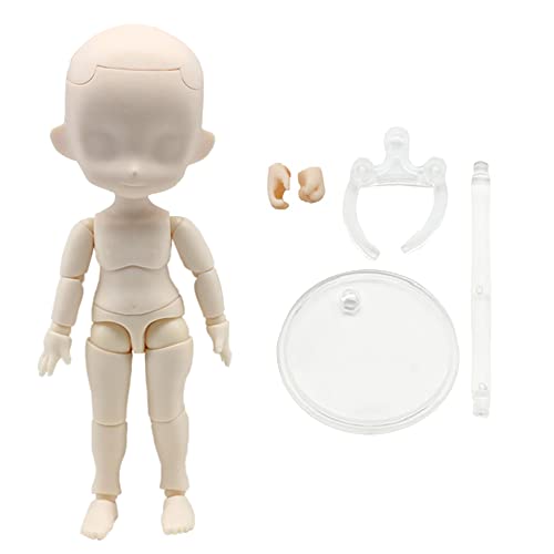 niannyyhouse DOD 13cm Doll Action Figures Body Suitable for 1/12 BJD Dolls Head Dress Up (Super White-Standard Package B) von niannyyhouse