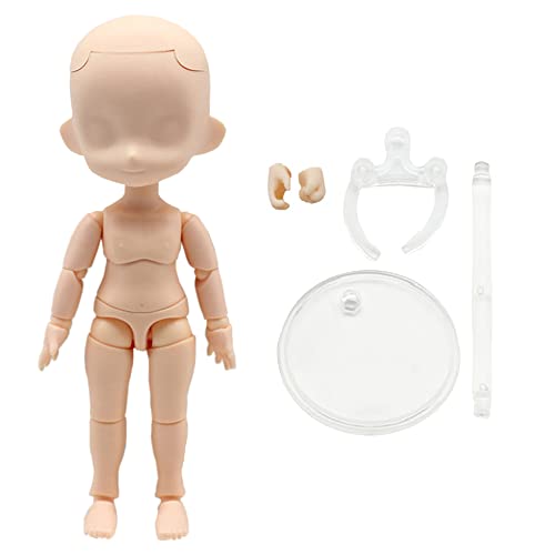 niannyyhouse DOD 13cm Puppe Actionfiguren Körper Geeignet für 1/12 BJD Puppen Kopf Dress Up (Normales Weiß-Standardpaket B) von niannyyhouse