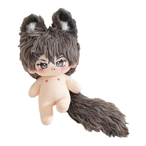 niannyyhouse Kaninchenohren Junge Gefüllte Körper Schwanz 20cm Plüsch Puppe Tragbare Kleidung (11-Ohne Skelett) von niannyyhouse