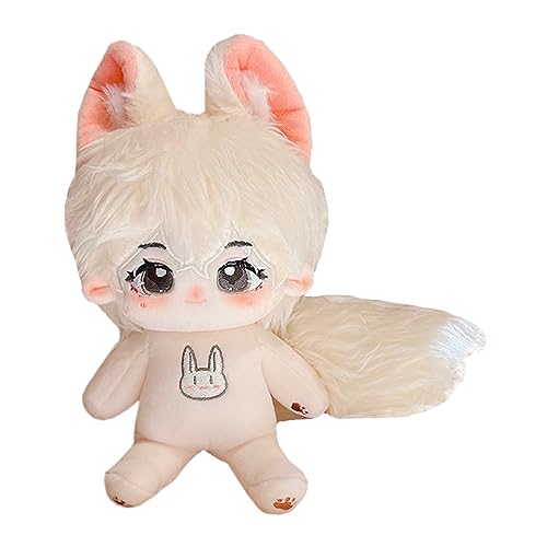 niannyyhouse Kaninchenohren Junge Gefüllte Körper Schwanz 20cm Plüsch Puppe Tragbare Kleidung (3 mit Skelett) von niannyyhouse