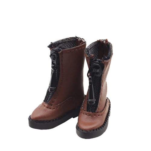 niannyyhouse OB11 BJD Doll Clothes Tall Shoes, 1/12 Scale, 10.9 cm Action Figure Accessories (Brown) von niannyyhouse