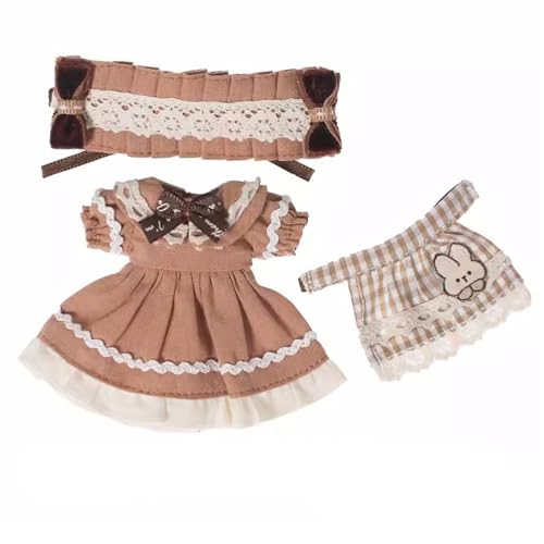niannyyhouse OB11 Puppenkleidung Braun Maid Dress Suit 1/12 Maßstab Action Figur Outfit niannyyhouse OB11 Puppenkleidung Braun Maid Dress Suit 1/12 Maßstab Action Figur Outfit von niannyyhouse