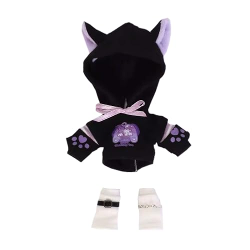 niannyyhouse OB11 Puppenkleidung Hoodie Zubehör 1/12 Maßstab Action Figur Outfit (Schwarz) von niannyyhouse