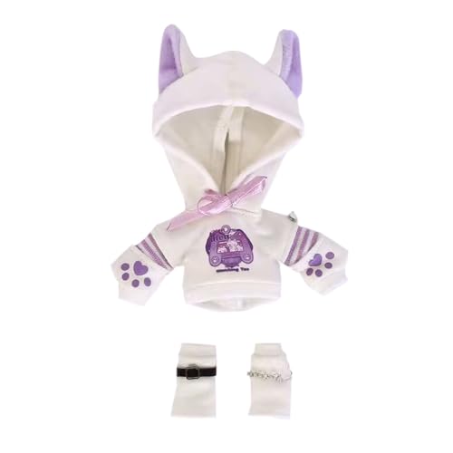 niannyyhouse OB11 Puppenkleidung Hoodie Zubehör 1/12 Maßstab Action Figur Outfit (Weiß) von niannyyhouse