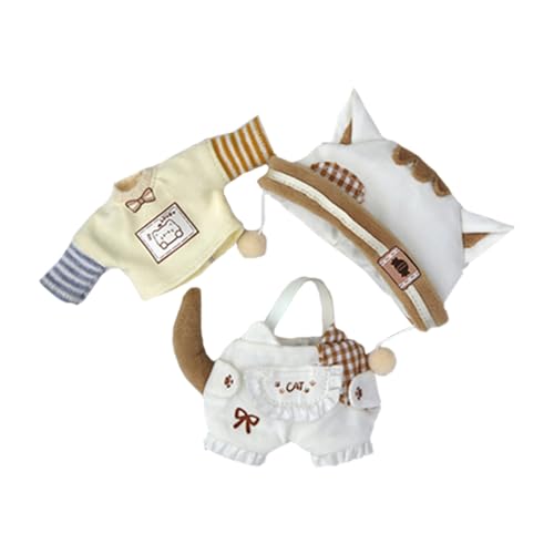 niannyyhouse OB11 Puppenkleidung Katzenanzug 1/12 Maßstab Action Figur Outfit (Beige) von niannyyhouse