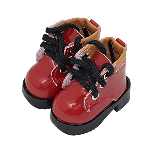 niannyyhouse Plüsch-Puppe, High Heels, Lederschuhe, Länge: 5 cm, 1/6BJD, 15,2 cm, Rot von niannyyhouse