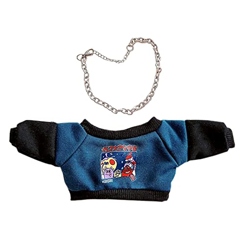 niannyyhouse 20 cm große Plüschpuppenkleidung, lose Langarm-Sweatshirt, Zubehör, Kpop-Puppe, Dressup (blau) von niannyyhouse
