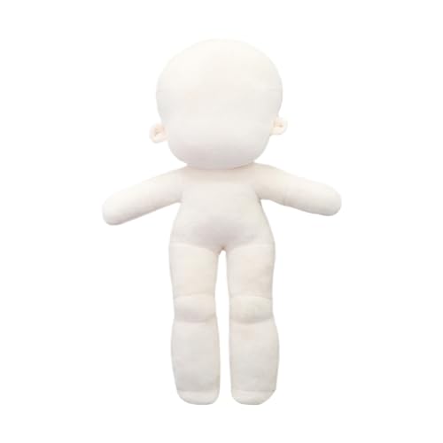 niannyyhouse Plüschpuppe, 10 cm, 13 cm, 15 cm, 20 cm, 30 cm, 40 cm, einfarbig, glänzend, stehend, sitzend, humanoid, Stofftiere, verkleiden, tragbare Kleidung (30 cm Fett – ohne Skelett) von niannyyhouse