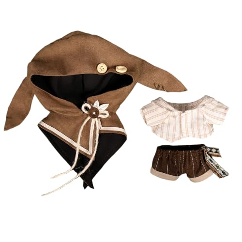 niannyyhouse Plüschpuppenkleider-Set, brauner Umhang, 3-Punkt-Anzug, 10-15 cm Stofftier-Outfit niannyyhouse Plüschpuppenkleider-Set, brauner Umhang, 3-Punkt-Anzug, 10-15 cm Stofftier-Outfit von niannyyhouse