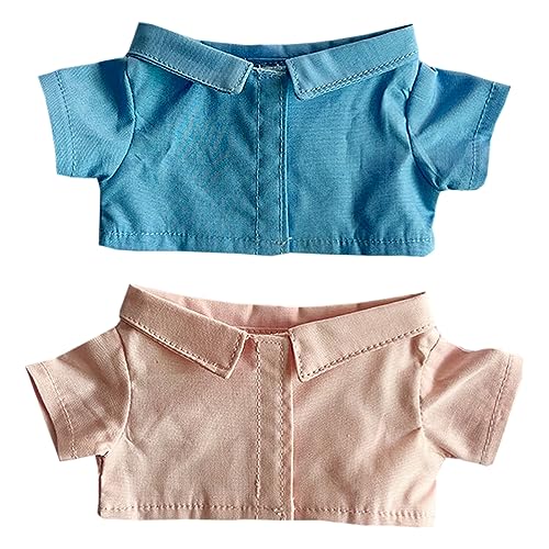 niannyyhouse Plüschpuppenkleidung, 10 cm, 15 cm, 20 cm, solides Hemd, weich, gefülltes Plüschtier, Verkleidungszubehör (A1, 10 cm) von niannyyhouse