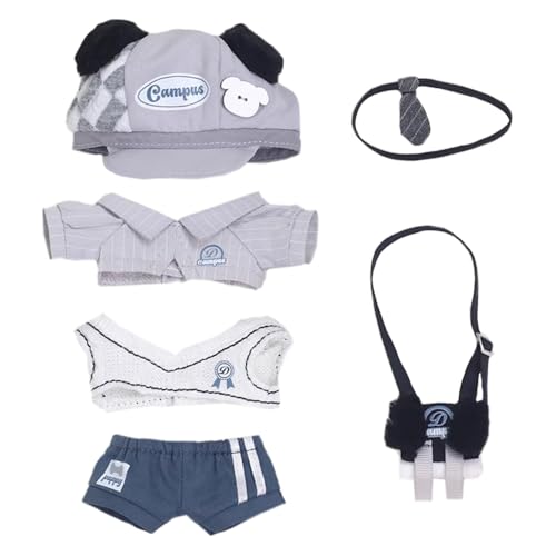 niannyyhouse Plüschpuppenkleidung, Hut, Hemd, Krawatte, Hose, Rucksack, Welpenanzug, Stofftiere, 10 cm - 15 cm niannyyhouse Plüschpuppenkleidung, Hut, Hemd, Krawatte, Hose, Rucksack, Welpenanzug, Stofftiere, 10 cm - 15 cm von niannyyhouse