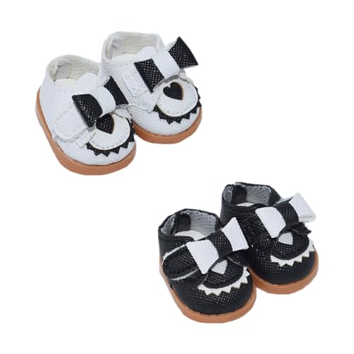 niannyyhouse Plüschpuppenschuhe, 3,8 cm Länge, 2 Stück, Gelenkpuppenzubehör (A2) von niannyyhouse
