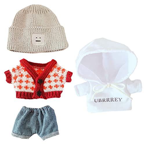 niannyyhouse Pullover-Anzug, 4-teiliges Set, Verkleidungsmütze, Jeans, Kapuzenpullover, 20 cm, Plüschpuppe, Kleidung, Zubehör niannyyhouse Pullover-Anzug, 4-teiliges Set, Verkleidungsmütze, Jeans, Kapuzenpullover, 20 cm, Plüschpuppe, Kleidung, Zubehör von niannyyhouse