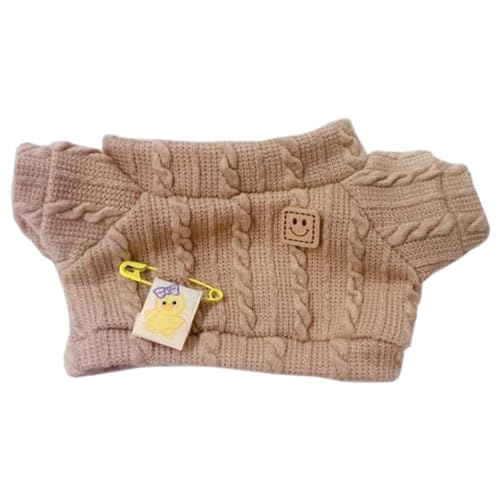 niannyyhouse Puppen Anziehen Strickpullover 20 cm 40 cm Plüschpuppenkleidung (Braun-40cm) von niannyyhouse