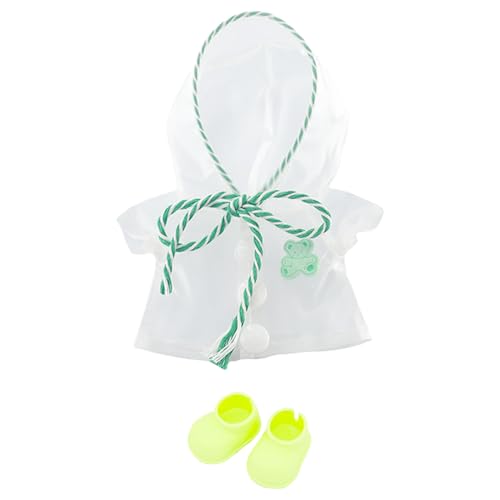 niannyyhouse Puppenkleiderzubehör-Set, Regenmantel und Schuhe für 15-17 cm große Puppen, Dress Up Collection (Grün) von niannyyhouse