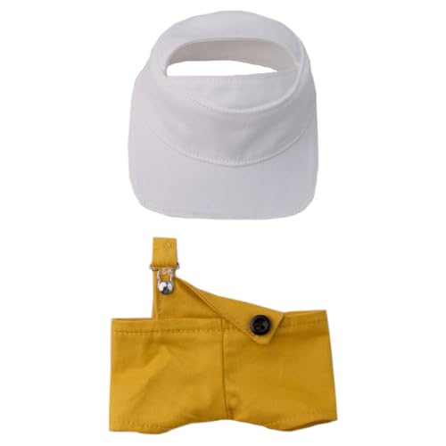 niannyyhouse Puppenkleidung, offener Hut, Overall, Puppenkleidung, 15 cm, 17 cm, Weiß + Gelb niannyyhouse Puppenkleidung, offener Hut, Overall, Puppenkleidung, 15 cm, 17 cm, Weiß + Gelb von niannyyhouse