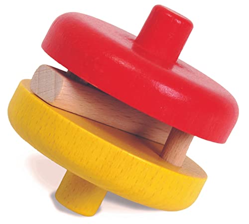 NIC 1635 MB Klapperscheibe rot/gelb von nic - Holzspielzeug