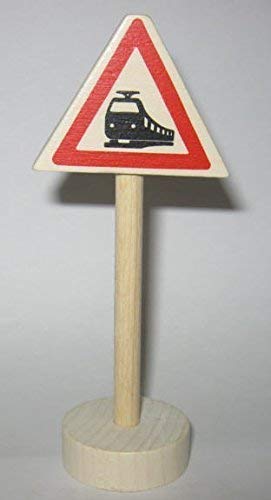 nic - Holzspielzeug Unbegrenztes Straßenschild mit Bahnübergang von nic - Holzspielzeug