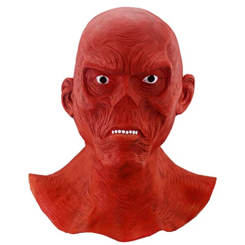 Horror Scary Latex Skull Red Mask Cosplay für Halloween Kostüm Spiel von nice--buy