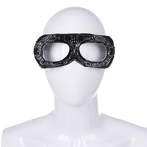 Hut Zubehör Steampunk Flieger Brille Brille Maske Kostüm Neuheit Halloween Kostüm Party, Schwarz, S von nice--buy