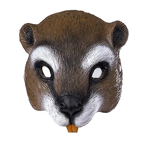 nice--buy Niedliche Tiermaske Eichhörnchen Maske Halloween Maskerade Tier Verkleidung Halloween Erwachsene Kostüm Zubehör von nice--buy
