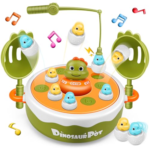 nicknack Magnetisches Angelspiel Spielzeug ab 3 4 5 Jahre, Dinosaurier Brettspiel Kinderspielzeug 4 in 1 Magnetspiel Geschenk für Junge und Mädchen von nicknack