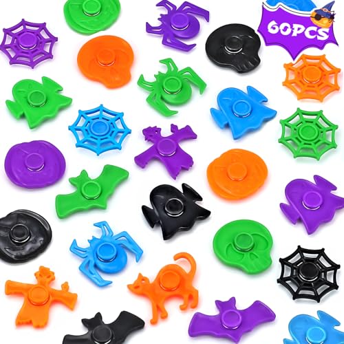 nicknack Halloween Mini Fidget Spinner Spielzeug, 60 Pack Stress Relief Sensorische Spielzeug, Halloween Party bevorzugt Goody Taschen Füller Preise für Trick oder Geschenke für Kinder nicknack Halloween Mini Fidget Spinner Spielzeug, 60 Pack Stress Relief Sensorische Spielzeug, Halloween Party bevorzugt Goody Taschen Füller Preise für Trick oder Geschenke für Kinder von nicknack