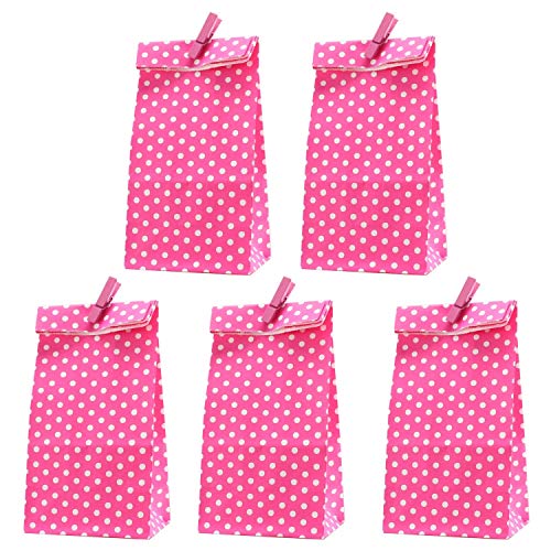 nikima Schönes für Kinder 5 Papiertüten pink Punkte inkl. 5 Dekoklammern| H 18 cm - 6 x 9 cm | Geschenktüten Kindergeburtstag Gastgeschenk DIY nikima Schönes für Kinder 5 Papiertüten pink Punkte inkl. 5 Dekoklammern| H 18 cm - 6 x 9 cm | Geschenktüten Kindergeburtstag Gastgeschenk DIY von nikima Schönes für Kinder