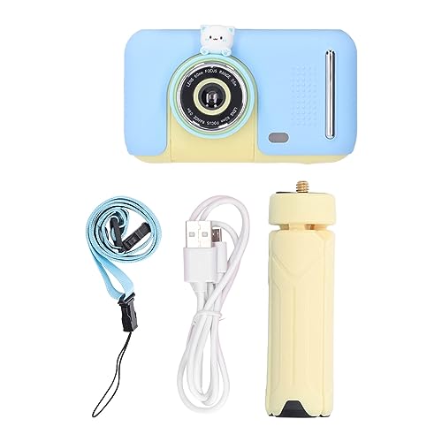 Kinder HD -Kamera 2.4in 40MP Foto und 080p -Video mit 80 Grad Flip Objektiv für lustige Fotografie und Selfies, Spielzeug für Kinder in Pink (Blau gelb) von nikusaz