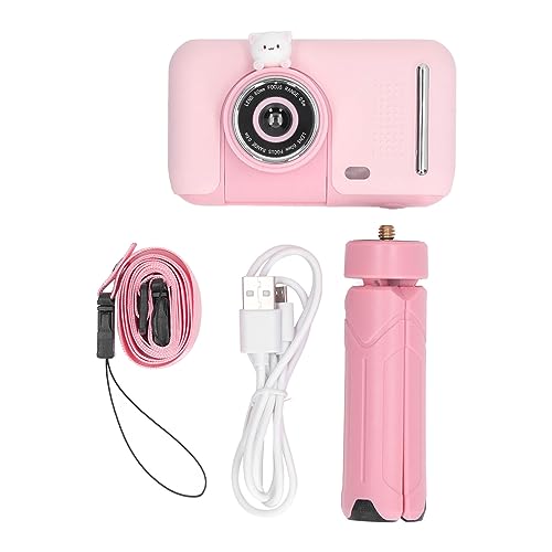 Kinder HD -Kamera 2.4in 40MP Foto und 080p -Video mit 80 Grad Flip Objektiv für lustige Fotografie und Selfies, Spielzeug für Kinder in Pink (Rosenate) von nikusaz