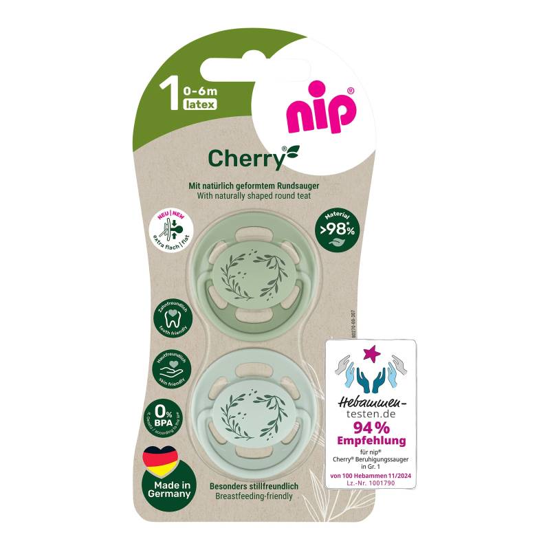 Nip 2er-Pack Schnuller Cherry, Größe 1 Nip 2er-Pack Schnuller Cherry, Größe 1 von nip