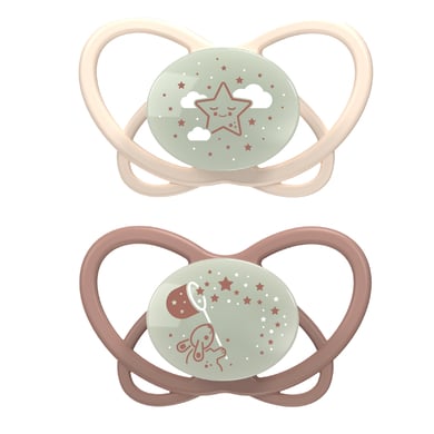nip® Nachtschnuller My Butterfly Night Green, Größe 1 (0-6 Monate), Silikon Braun von Nip