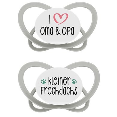 nip® Schnuller My Butterfly Green Special Edition, Größe 2 (5-18 Monate), Oma & Opa / Frechdachs von Nip