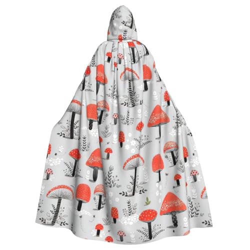 njkhbolk Cartoon-Pilz-Druck, Karnevals-Umhang, Kapuzenumhang, Cosplay-Kostüm, Uni, Umhang njkhbolk Cartoon-Pilz-Druck, Karnevals-Umhang, Kapuzenumhang, Cosplay-Kostüm, Uni, Umhang von njkhbolk