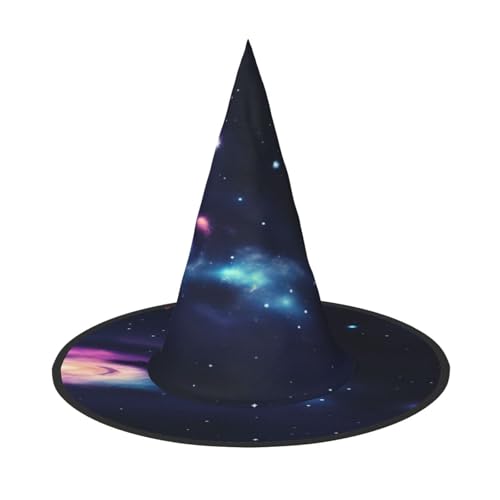 njkhbolk Fashion Universe Galaxy Space Print Halloween Full Hat, Faltbare Cosplay Kopfbedeckung, Kostümzubehör von njkhbolk