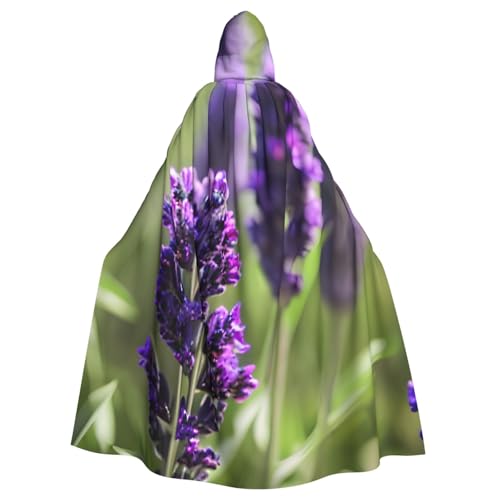 njkhbolk Kapuzenumhang, Unisex, Lavendelfarben, Blumendruck, volle Länge, Halloween-Umhang, Cosplay, Karneval njkhbolk Kapuzenumhang, Unisex, Lavendelfarben, Blumendruck, volle Länge, Halloween-Umhang, Cosplay, Karneval von njkhbolk