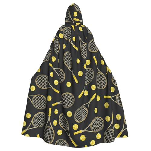 njkhbolk Lustiger Unisex-Tennisschläger und Tennisbälle, mit Kapuze, Umhang, Halloween, Cosplay, Karneval njkhbolk Lustiger Unisex-Tennisschläger und Tennisbälle, mit Kapuze, Umhang, Halloween, Cosplay, Karneval von njkhbolk