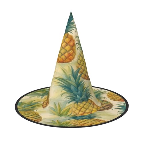 njkhbolk Modischer Ananas-Druck, Halloween-Vollhut, faltbare Cosplay-Kopfbedeckung, Kostümzubehör njkhbolk Modischer Ananas-Druck, Halloween-Vollhut, faltbare Cosplay-Kopfbedeckung, Kostümzubehör von njkhbolk