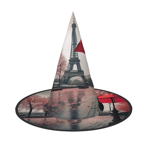 njkhbolk Modischer Eiffelturm mit rotem Regenschirm-Druck, Halloween-Vollhut, faltbare Cosplay-Kopfbedeckung, Kostümzubehör njkhbolk Modischer Eiffelturm mit rotem Regenschirm-Druck, Halloween-Vollhut, faltbare Cosplay-Kopfbedeckung, Kostümzubehör von njkhbolk