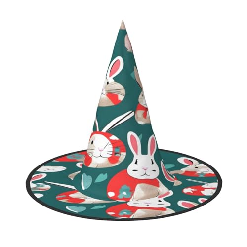 njkhbolk Modischer Hasen-Druck, Halloween, voller Hut, faltbare Cosplay-Kopfbedeckung, Kostümzubehör njkhbolk Modischer Hasen-Druck, Halloween, voller Hut, faltbare Cosplay-Kopfbedeckung, Kostümzubehör von njkhbolk
