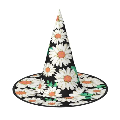 njkhbolk Modischer Hut mit Gänseblümchen-Motiv, faltbar, Cosplay-Kopfbedeckung, Kostümzubehör von njkhbolk