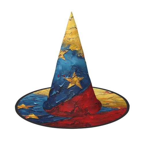 njkhbolk Modischer Hut mit Venezuela-Motiv, faltbar, Cosplay-Kopfbedeckung, Kostümzubehör von njkhbolk
