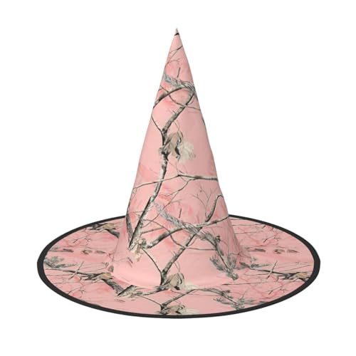 njkhbolk Modischer Hut mit rosa Blättern, Camouflage-Druck, Halloween, faltbar, Cosplay-Kopfbedeckung, Kostümzubehör njkhbolk Modischer Hut mit rosa Blättern, Camouflage-Druck, Halloween, faltbar, Cosplay-Kopfbedeckung, Kostümzubehör von njkhbolk