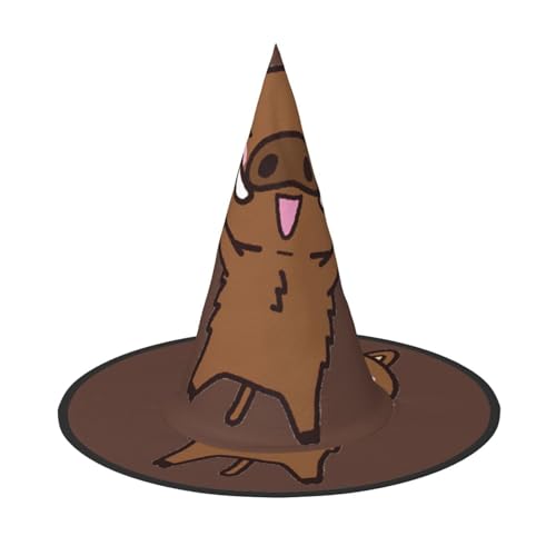 njkhbolk Modischer Jumping Boar Animation Print Halloween Full Hat, faltbare Cosplay-Kopfbedeckung, Kostümzubehör von njkhbolk