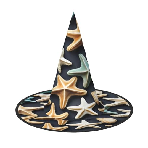 njkhbolk Modischer Muschel-Hut, Seestern-Druck, Halloween, faltbar, Cosplay-Kopfbedeckung, Kostümzubehör njkhbolk Modischer Muschel-Hut, Seestern-Druck, Halloween, faltbar, Cosplay-Kopfbedeckung, Kostümzubehör von njkhbolk