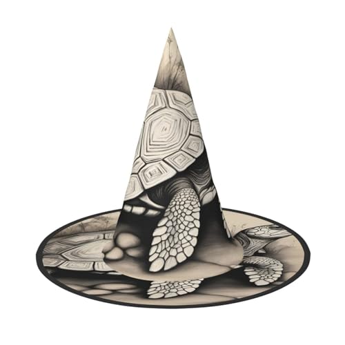 njkhbolk Modischer Schildkröten-Druck, Halloween-Vollhut, faltbare Cosplay-Kopfbedeckung, Kostümzubehör von njkhbolk